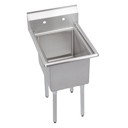 Elkay Dependabilt SS 21" x 25-13/16" x 43-3/4" 18 Gauge One Compartment Sink with Stainless Steel Legs E1C16X20-0X