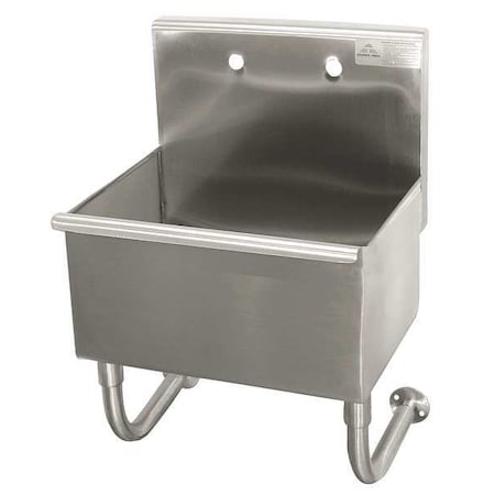 Advance Tabco Utility Sink 18 in x 14 in, 1, 2, Wall Mount, Stainless Steel WSS-14-21