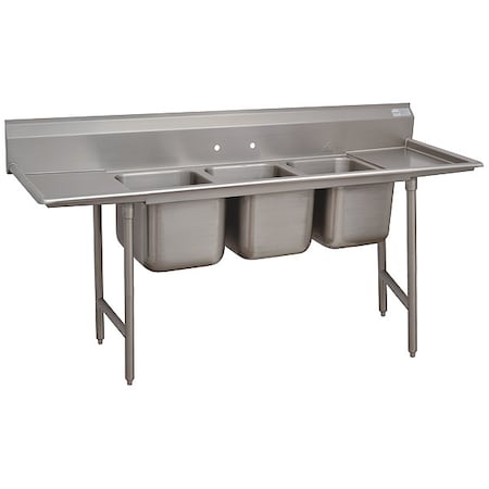Advance Tabco Floor Mount Scullery Sink, Stainless Steel Bowl Size 20" x 28" 9-83-60-24R