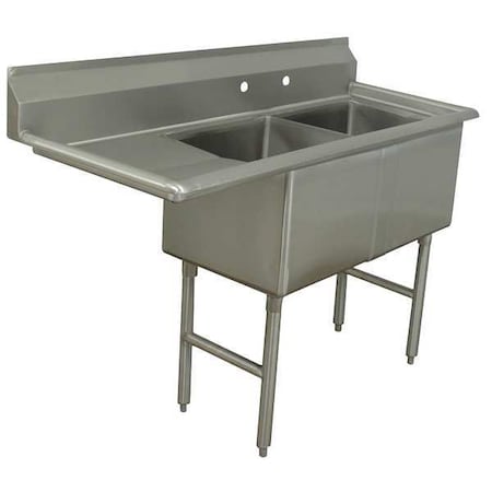 Advance Tabco Floor Mount Scullery Sink, Stainless Steel Bowl Size 18" x 18" FC-2-1818-18L-X