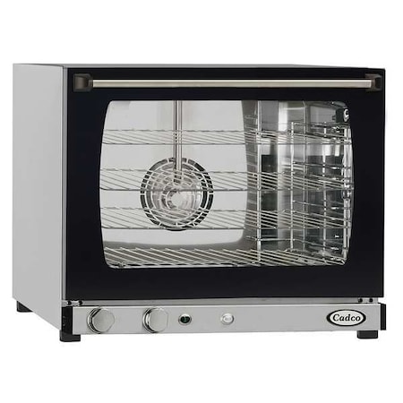 CADCO 13 x 19-1/2 x 15-1/2" Half Size Convection Oven, 220V, Stainless Steel XAF-133