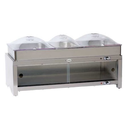Cadco Buffet Server, w/ Warming Cabinet, 3 Pans CMLB-CSLP