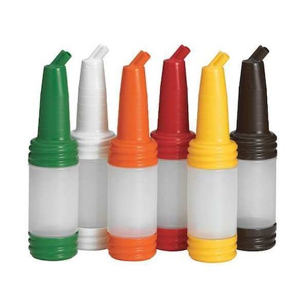 Tablecraft Pouring Set Long Neck, 1 qt. Assorted, PK12 N32A