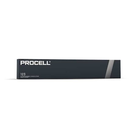 Procell Battery, Lithium, Size 123, 3VDC, PK12 CR123