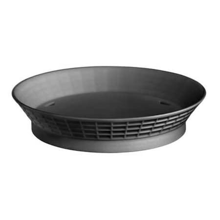 Tablecraft Diner Platter w/Base, 9 In, Blk, PK12 15759BK