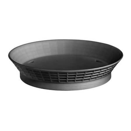 Tablecraft Diner Platter w/Base, 10-1/2 In, Blk, PK12 157510BK