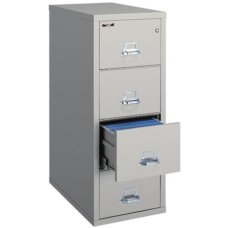 Fireking 12-3/16" W 4 Drawer Fire-Resistant Vertical File Cabinet, Parchment, Letter 4-1825-CPA