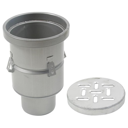 Blucher Round Floor Drain, 304 Stainless Steel, 3", Spigot BFD-413