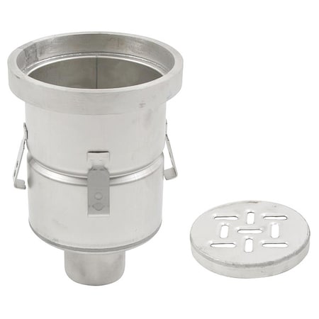Blucher Round Floor Drain, 304 Stainless Steel, 6", Spigot BFD-436