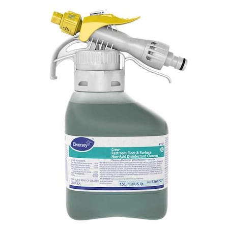 Diversey Bathroom Cleaner, 1.5L Hose End Connection Bottle, 2 PK 3364707