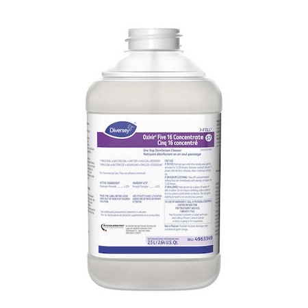 DIVERSEY Cleaner and Disinfectant Concentrate, 2L Bottle 4963331
