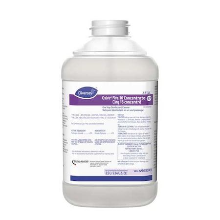 Diversey Cleaner and Disinfectant Concentrate, Bottle, characteristic, 2 PK 4963331