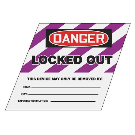 Accuform Ball Valve Lockout Label, 1 In. H, 1 In. W, KDD491PR KDD491PR