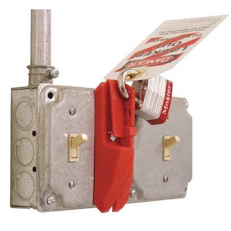 Accuform Wall Switch Lockout, Red, 5/16" dia. KDD139