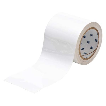 Brady Floor Marking Tape, Polyester, Solid, White, 2 in W., 8 mil Thickness 104311