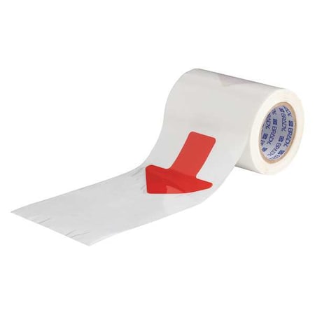 Brady Floor Marking Tape, Polyester, No Legend, Red, 2 in W., 8 mil Thickness, 52 PK 104526