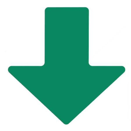 Brady Floor Marking Tape, Polyester, No Legend, Green, 2 in W., 8 mil Thickness, 100 PK 104413