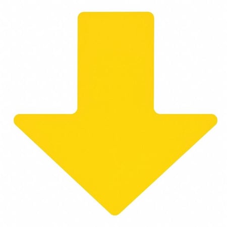Brady Floor Marking Tape, Polyester, Solid, Yellow, 2 in W., 8 mil Thickness, 100 PK 104415