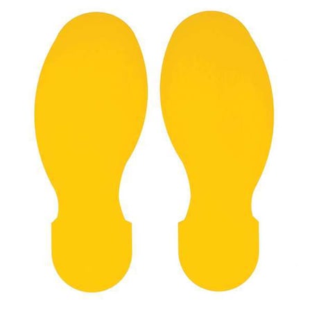 Brady Floor Marking Tape, Polyester, No Legend, Yellow, 3 1/2 in W., 8 mil Thickness, 10 PK 104409