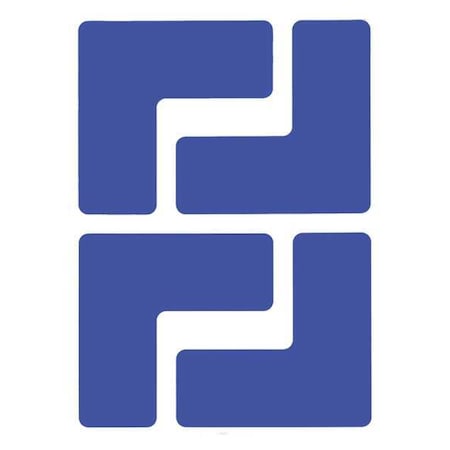 Brady Floor Marking Tape, Polyester, Solid, Blue, 2 in W., 8 mil Thickness, 20 PK 104432