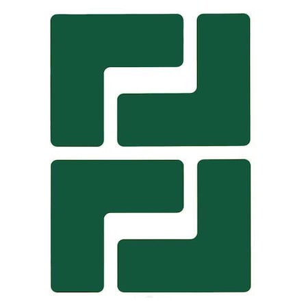 Brady Floor Marking Tape, Polyester, No Legend, Green, 2 in W., 8 mil Thickness, 20 PK 104431