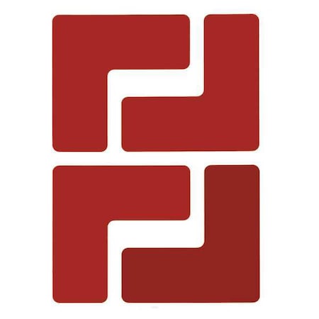 Brady Floor Marking Tape, Polyester, Solid, Red, 2 in W., 8 mil Thickness, 20 PK 104430