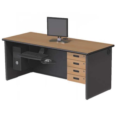 Greene Manufacturing Rectangle Inline Instructor Station, 30"x70"-29.25", 66" W 29-1/4" H SRI-105-1BF