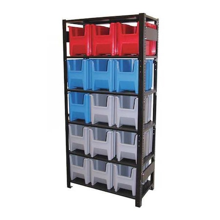 Greene Manufacturing Bin Storage Rack, 30"Dx42"Wx75"H, 10 Bins GR-3042-75.BN