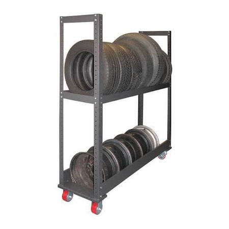 Greene Manufacturing Tire Storage Rack, 60Wx12Dx84h, 3 Shelves GRT-2460-3