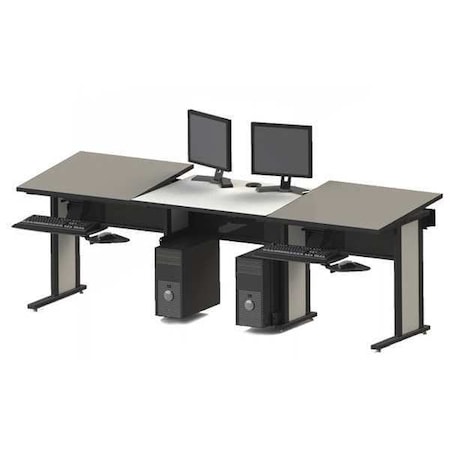 Greene Manufacturing Drafting Station Dual CAD/Dft Station, 30" D X 28" H, 96" W X Laminate PC-600D-96