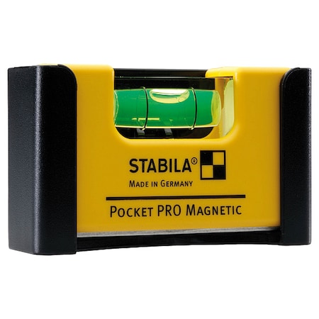 STABILA Pocket Level, Aluminum, 2-1/2 in L, 1 Vial 11901