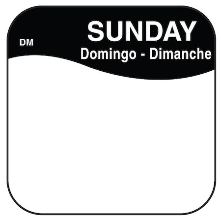 Daymark Food Safety Label, Black/White, 3/4 in H IT110037-7-SUN