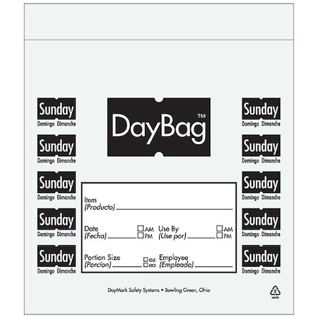 Daymark Day Portion Bag, Sunday, PK2000 112384