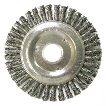 Weiler Wheel Brush, 4-7/8", 7/8" Arbor Hole 08750
