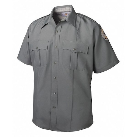 Vertx Men's Short Sleeve Work Shirt, Polyester, Gray TDOC85R78Z 01 15.5