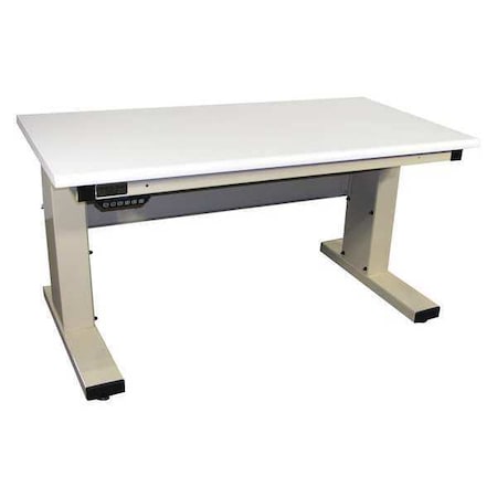 Proline Workstation, Adj, Plastic, Roll Edge, Beige MVSII7230P-H11-SW806-PF90