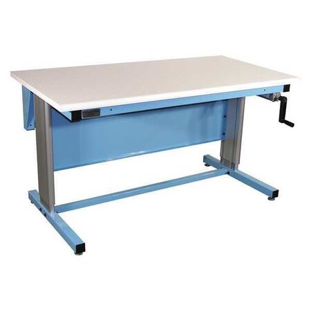 Proline Workstation, Ergo, ESD, Rolled Edge, Lt Blue EL6030C-L14-SW837-PF90