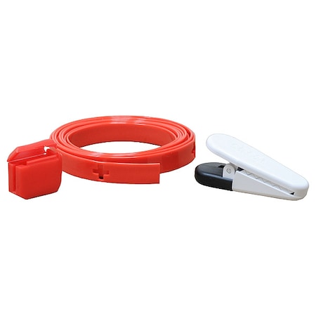 Cleangrip Pull Cord, PVC, Red, 6' L 116687