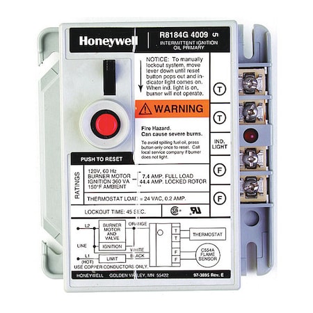 Honeywell Home TRADELINE 120V 60HZ S-SWITCH 45 SEC R8184G4009
