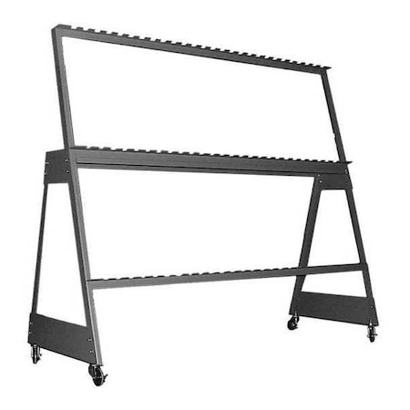 Greene Manufacturing Mobile Clamp Storage Rack, 73"Wx28"Dx66"H ELR-100.C