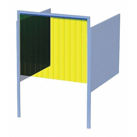 Greene Manufacturing Yellow Single Strip Curtain, 60"Dx9"W SC-9Y