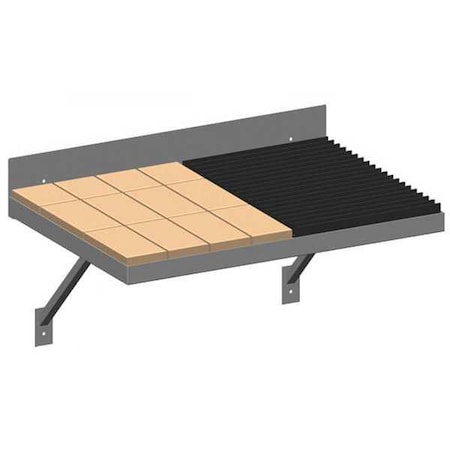 Greene Manufacturing Wall Mount Arc Table, 48"x24", Brick Top GT-674.BR