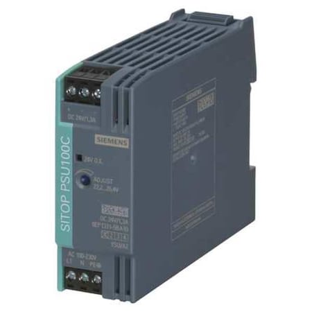 SIEMENS DC Power Supply, 24VDC, 1.3A, 50/60Hz 6EP1331-5BA10