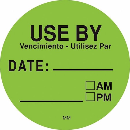 Daymark Food Rotation Label, Green, Paper, PK500 112433