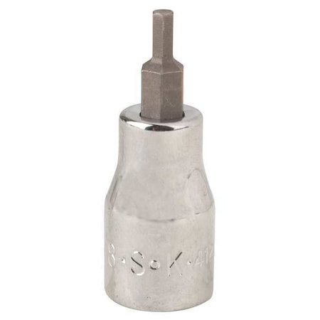 Sk Professional Tools 3/8 in Drive Hex Socket Bit SAE 1/8 in Tip, 3 in L 41205
