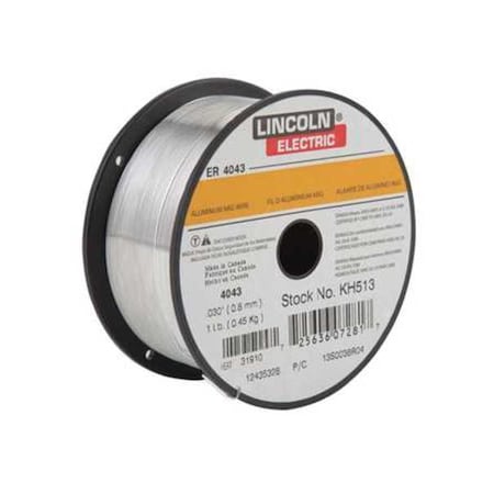 Lincoln Electric MIG Welding Wire, 4043, .030, Spool KH513