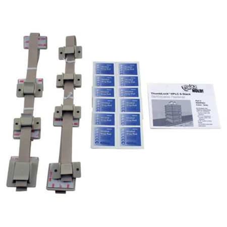 Quakehold! HPLC 6-Stack Fastener Kit, Gray RD.HP.6G.1