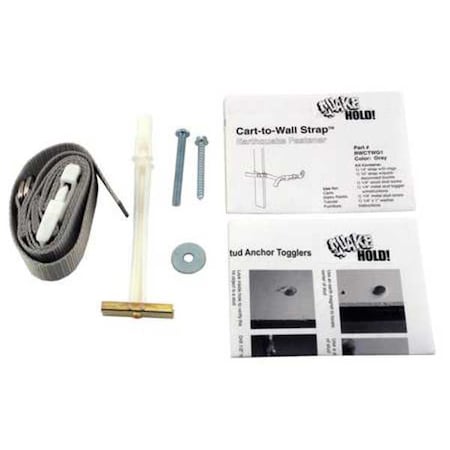 Quakehold! Cart-to-Wall Strap, Gray RW.CTW.G.1