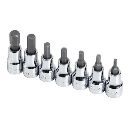 Sk Professional Tools 3/8" Drive Socket Set, SAE, 7 pcs 19723