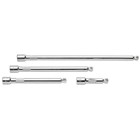 Sk Professional Tools Wobble Extension Set 3/8" Dr, 3 in, 6 in, 8 in, 12 in L, 4 Pieces, Chrome 4524